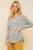 Melange Grey Snap Button Sleeve Top