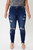 KanCan Odie Dark Distressed Plus Skinny Jeans