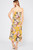 Mustard Floral Print Strapless Dress