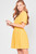 Mustard Button-front Dress