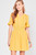 Mustard Button-front Dress