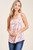 Peach Floral Sleeveless Top