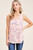 Peach Floral Sleeveless Top