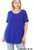 Royal Blue Scoop Neck Plus Top
