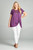 Violet Side Twist Short-sleeve Plus Top
