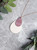 Glitter Stripe Double Teardrop Necklace