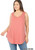 Ash Rose Sleeveless Round Hem Plus Top