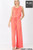 Deep Coral Sleeveless Plus Jumpsuit