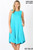 Ice Blue Sleeveless Round Hem Dress
