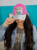 Keep the Faith Hot Pink & Silver Glitter Hat