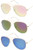 Women's Mirrored Aviator Sunglasses