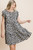 Black Leopard Print Babydoll Dress