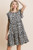 Black Leopard Print Babydoll Dress