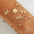 5-piece Goldtone Trendy Bracelet Set