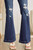 KanCan Lindsey Dark Distressed Petite Flare Jeans