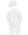 Little Me Watercolor Footie & Hat Set