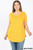 Dark Mustard Scoop Neck Plus Top