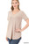 Ash Mocha Vneck Round Hem Top