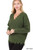 Army Green Distressed Sweater