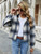Blue Plaid Cropped Hooded Shacket