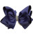 7.5" Navy Rhinestone Hairbow