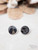 Grey Leopard Stud Earrings
