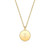 Gold Circle Initial Necklace