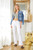 Kancan Mid-rise White Flare Jeans