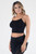 Black Seamless Cropped Tank