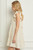 Cream Mock Neck Ruffle Sleeve Tiered Dress