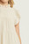 Cream Mock Neck Ruffle Sleeve Tiered Dress