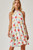 Ivory Floral High Neck Dress