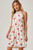 Ivory Floral High Neck Dress