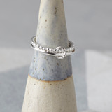 Beaded and Smooth Double Ring