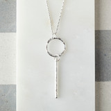 Circle and bar pendant. Beautiful versatile necklace.