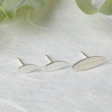 Leaf stud earrings, small, medium and large. Perfect little stud earrings with a design inspired by nature.