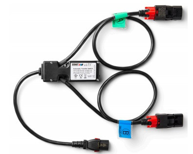uATS1-HV-YC13-C14-6 2x C14 Input (6ft Cords) to 1x C13 Output (1ft