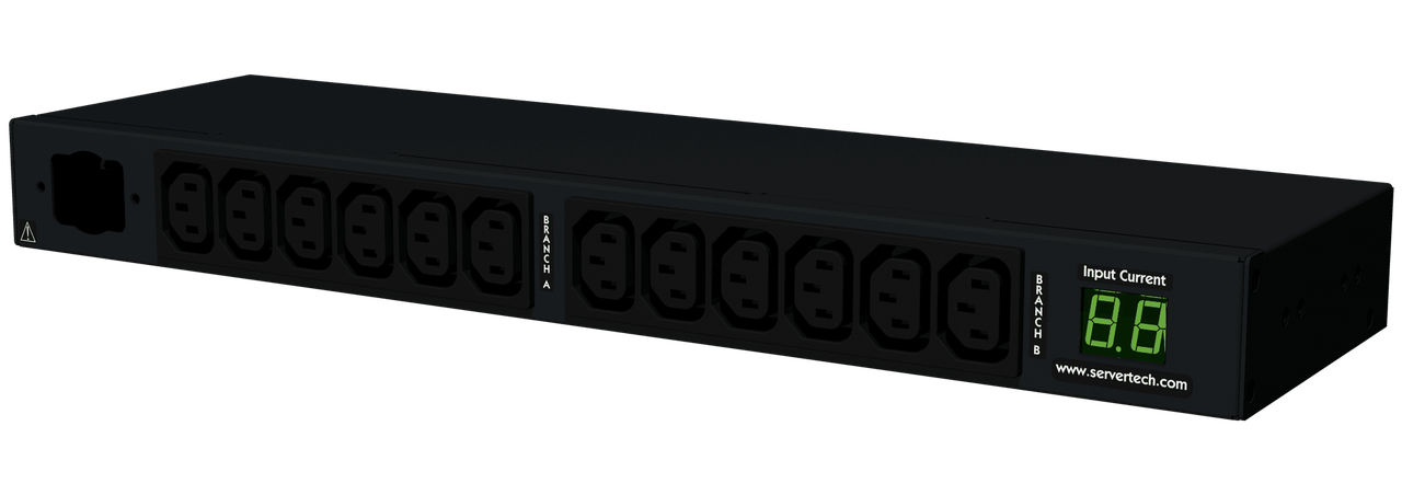 C-12H2C211 Metered PDU 1U Horizontal, 30A, 12C13