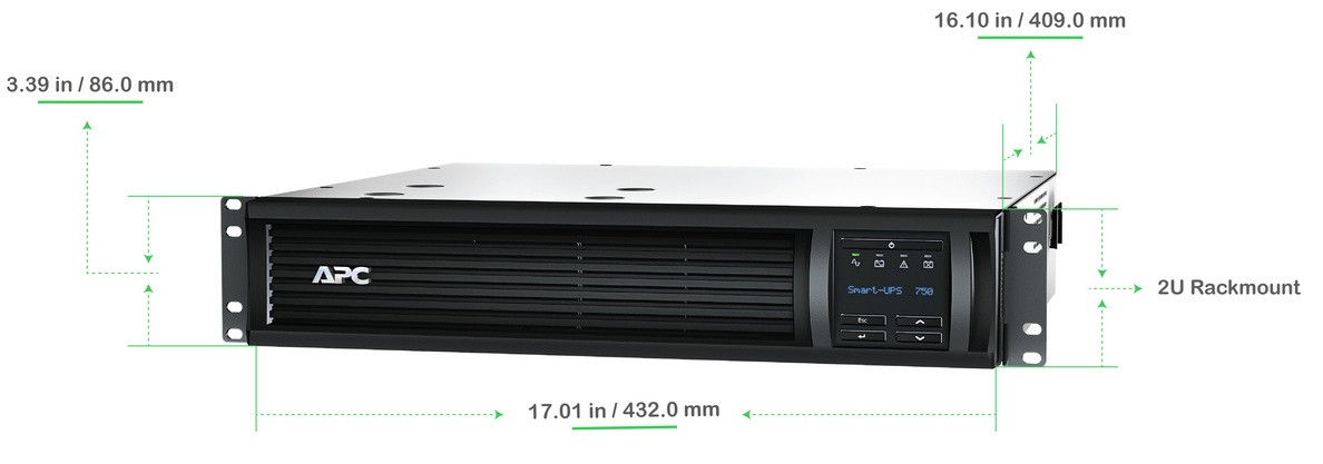 SMT750RM2UC 750VA 120A Line Interactive UPS
