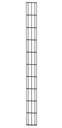 6" Vertical Flextray w/ hardware - 52U