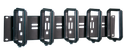 2U Horizontal Cable Organizer with (5) 1.5" x 3.5", 1/4 Turn 'D' Rings