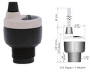 E-ULT Ultrasonic Level Transmitter dimensions