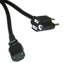 6ft Universal 16AWG Power Cord With Extra Outlet