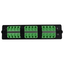 Singlemode LC, 6 x Quad Fiber LGX Adapter w/ Shutters