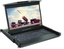 Rugged Military Grade 1U LED-backlit KVM Drawer