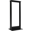 34-100804-GRU1K Black powder-coat 4' Two Post Aluminum Network Rack