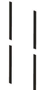 Vertical Air Dam Kit w/ Grommets for 42U high, 600mm wide racks