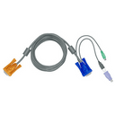 Combo 4-in-1 KVM Cable, DB-15 to VGA, USB & PS2