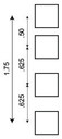 Square hole mounting rail dimensions