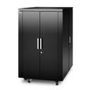CX 24U, 44"D Secure Soundproof Pre-configured Office Rack - Black
